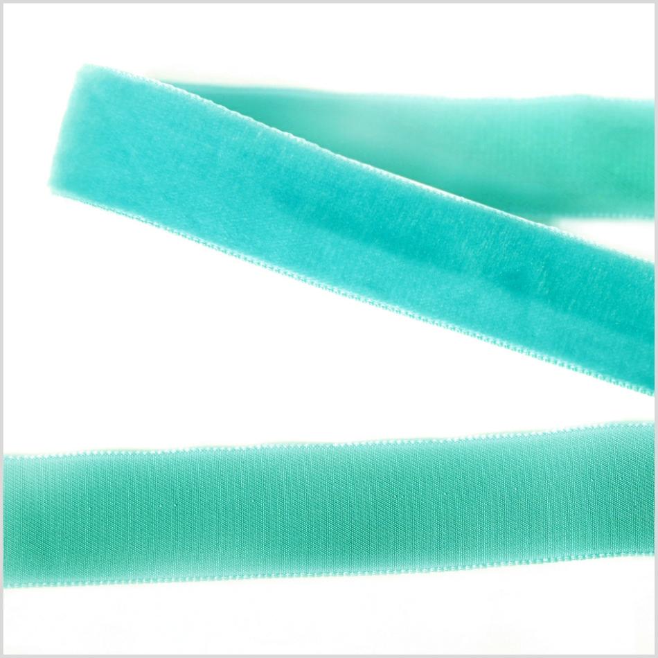 Velvet | Teal Single Face Velvet Ribbon – 7/8" Ribbons Teal