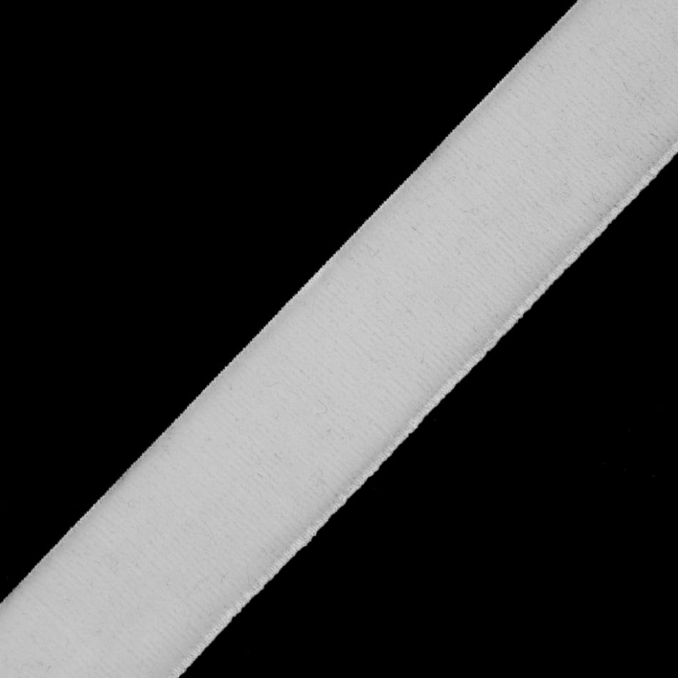 Velvet | White Stretch Velvet Ribbon – 0.625" Ribbons Velvet