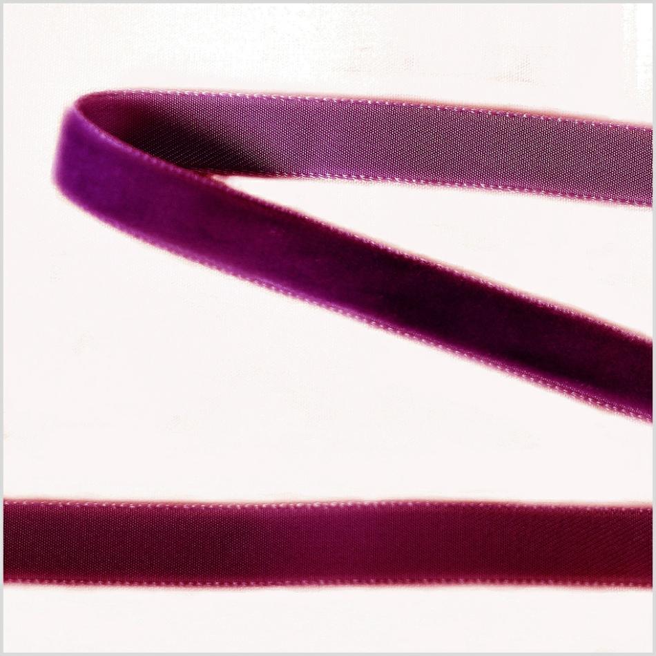 Velvet | Wine Single Face Velvet Ribbon – 0.375" Ribbons Velvet