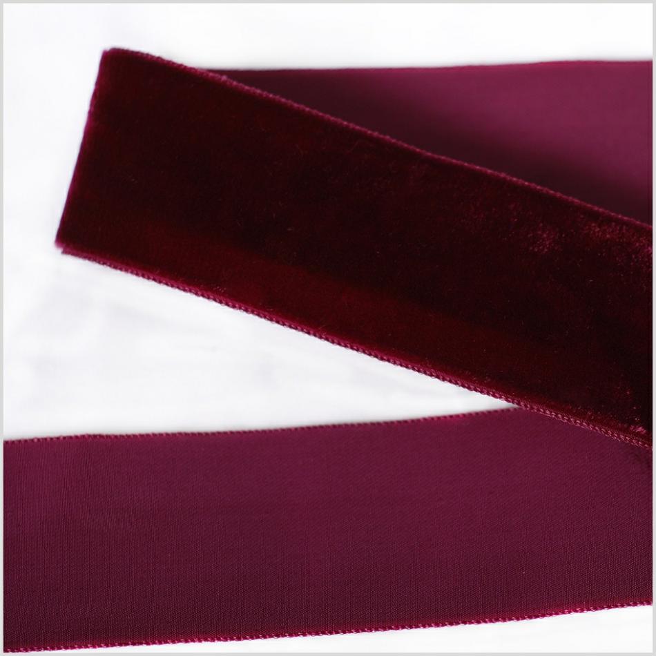 Velvet | Wine Single Face Velvet Ribbon – 1.5" Ribbons Velvet