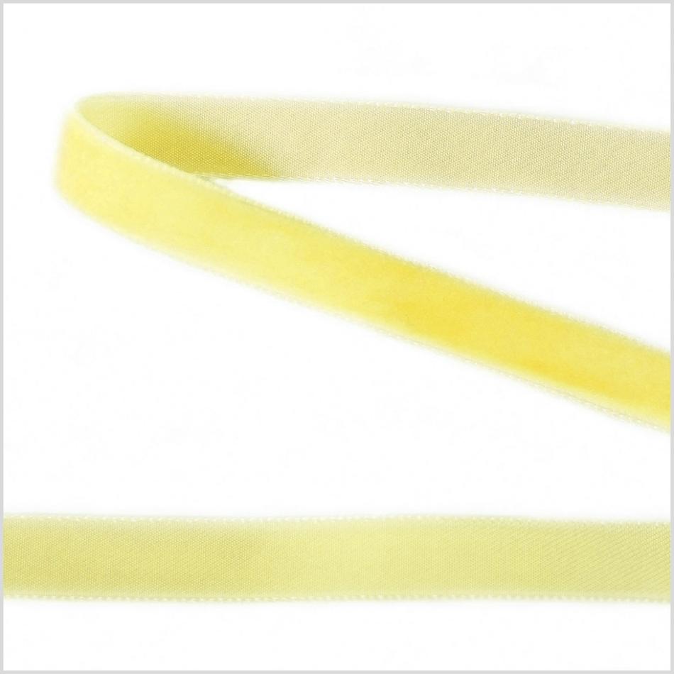 Velvet | Yellow Single Face Velvet Ribbon – 0.375" Ribbons Velvet