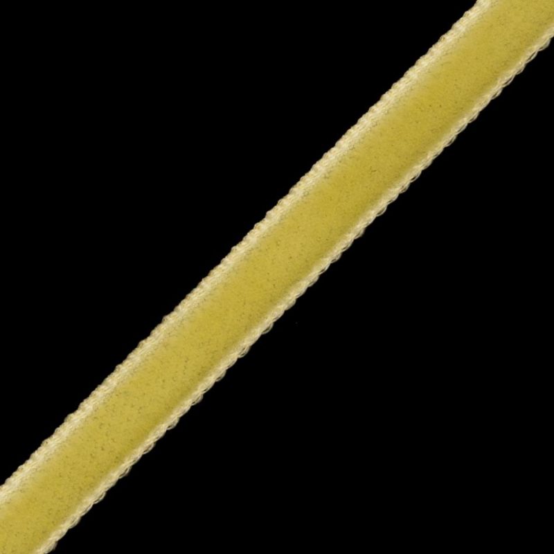 Velvet | Yellow Single Face Velvet Ribbon – 5Mm Ribbons Velvet