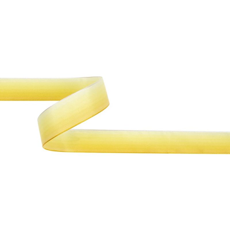 Wired | Daffodil And White Ombre Wire Edged Ribbon – 0.875" Reversible Reversible