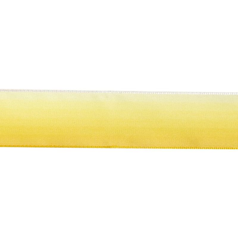 Wired | Daffodil And White Ombre Wire Edged Ribbon – 0.875" Reversible Reversible