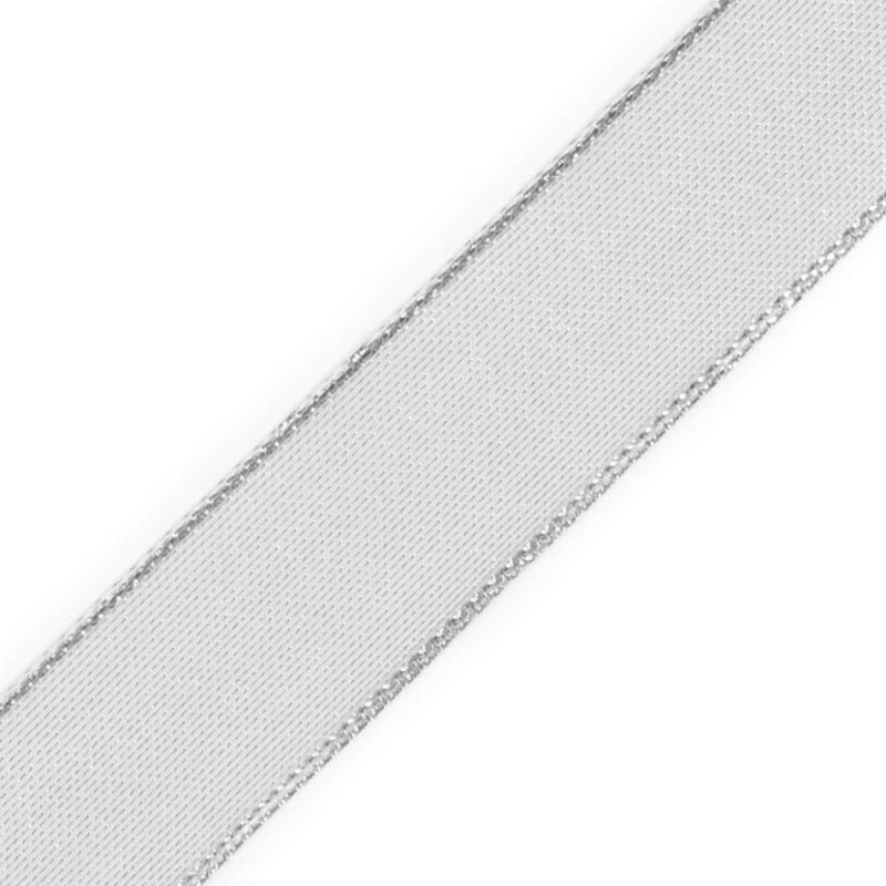 Wired | Silver Wire-Edge Ribbon – 1" Metallic Metallic