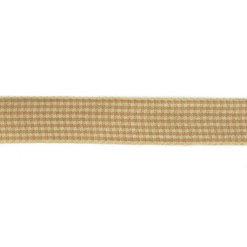 Woven | Beige And Angora Houndstooth Check Woven Ribbon – 0.625" Ribbons Angora