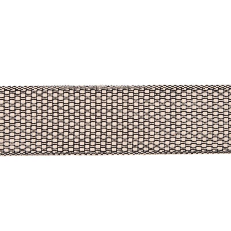 Woven | Beige And Black Woven Trim – 1.5" Ribbons Beige,Black