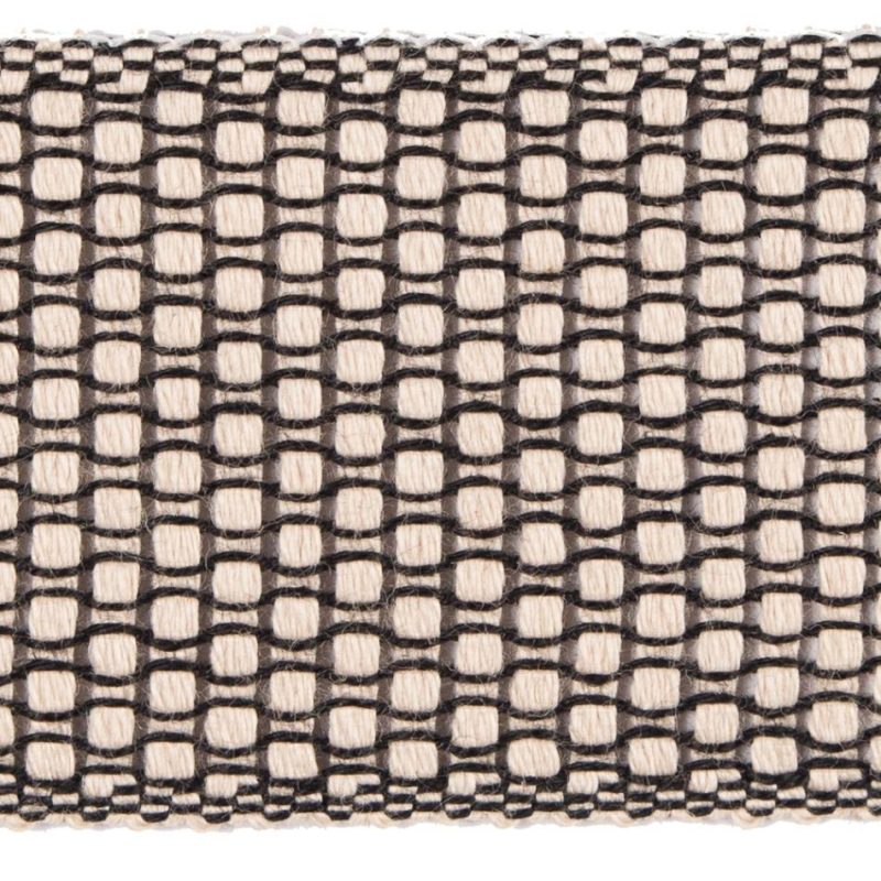 Woven | Beige And Black Woven Trim – 1.5" Ribbons Beige,Black