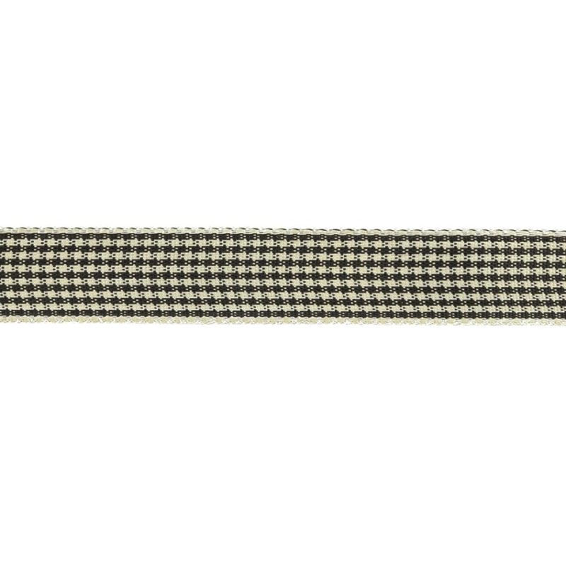 Woven | Black And Cream Houndstooth Check Woven Ribbon – 0.625" Ribbons Woven