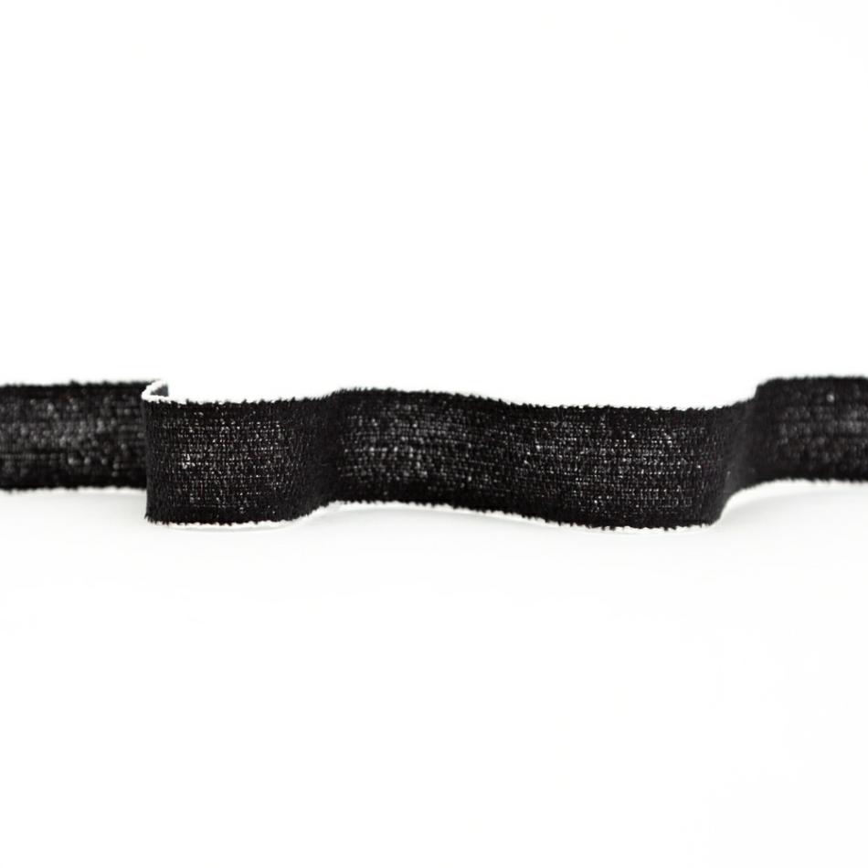 Woven | Black Soft Woven Ribbon With White Edges – 1" Ribbons Black,White Alyssum