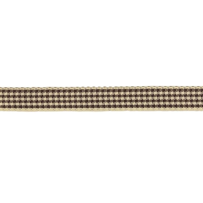 Woven | Brown And Cream Houndstooth Check Woven Ribbon – 0.375" Ribbons Woven