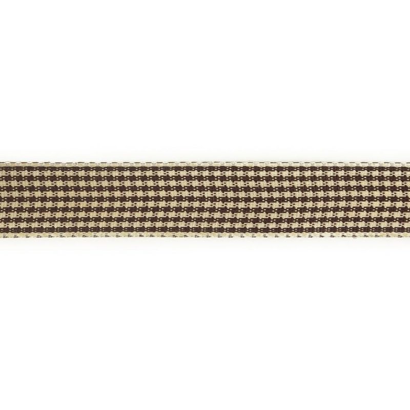 Woven | Brown And Cream Houndstooth Check Woven Ribbon – 0.625" Ribbons Woven