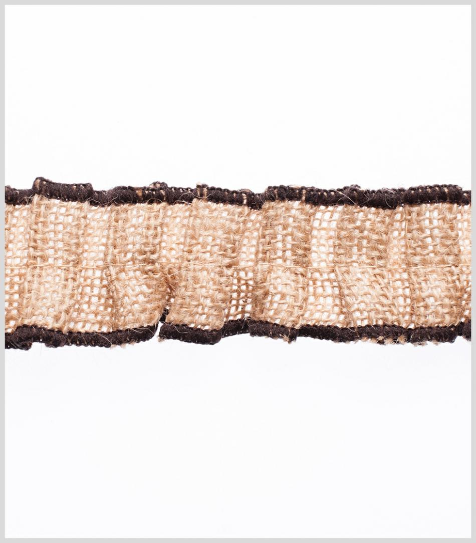 Woven | Brown Jute Trim Ribbons Brown