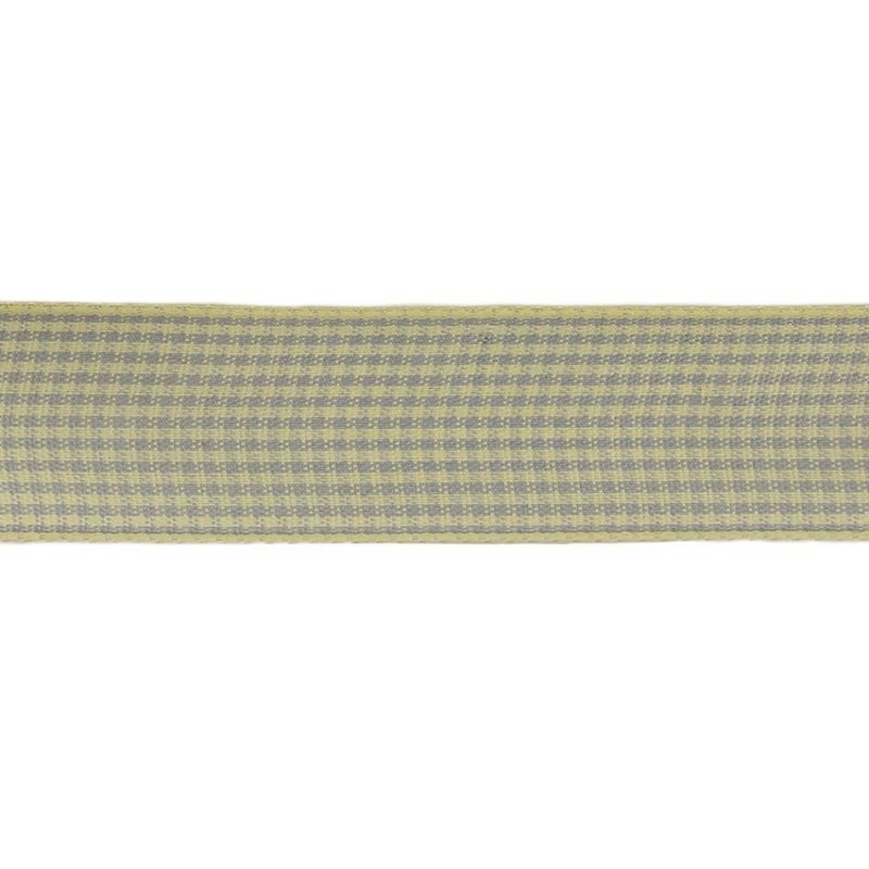 Woven | Cool Gray And Cannoli Cream Houndstooth Check Woven Ribbon – 1" Ribbons Cannoli Cream