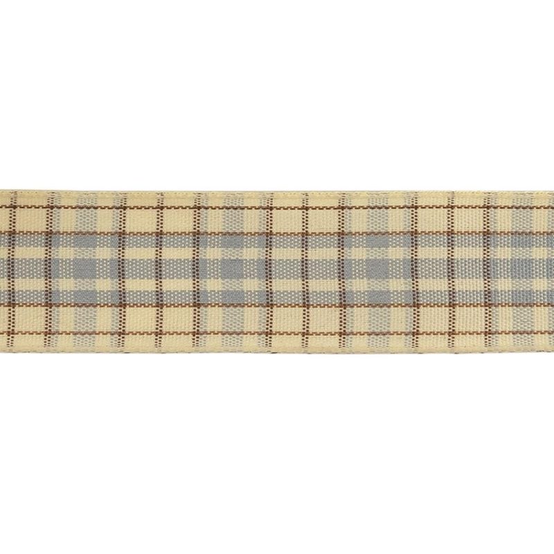 Woven | Gray, Brown And Vanilla Ice Plaid Woven Ribbon – 1" Ribbons Vanilla Ice