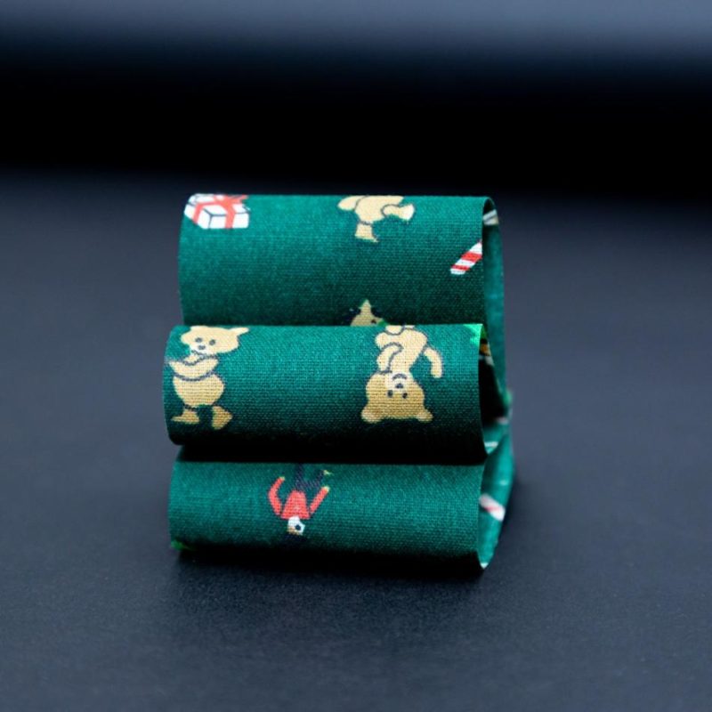 Woven | Green Christmas Toys Ribbon – 1.875" Printed Printed