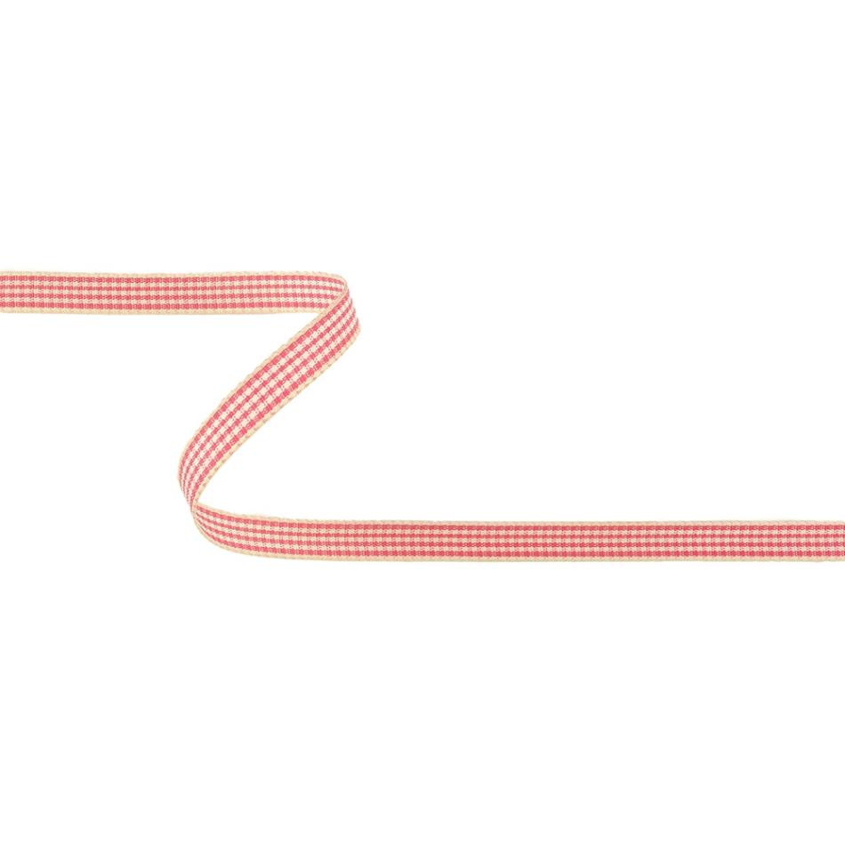 Woven | Hot Pink And Dew Houndstooth Check Woven Ribbon – 0.375" Ribbons Dew