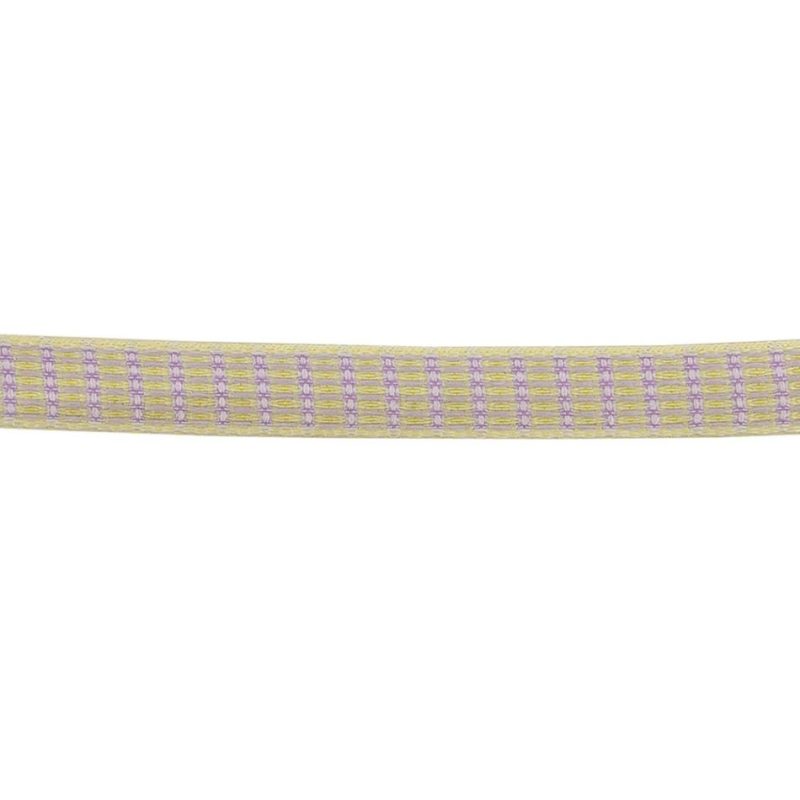 Woven | Lavender, Lemon, And Tofu Rectangles Jacquard Ribbon – 0.375" Jacquard Jacquard