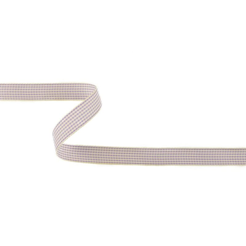 Woven | Lilac And Cream Houndstooth Check Woven Ribbon – 0.625" Ribbons Woven