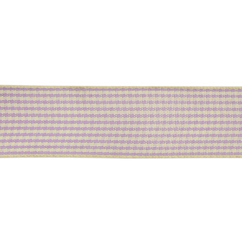 Woven | Lilac And Cream Houndstooth Check Woven Ribbon – 1" Ribbons Woven