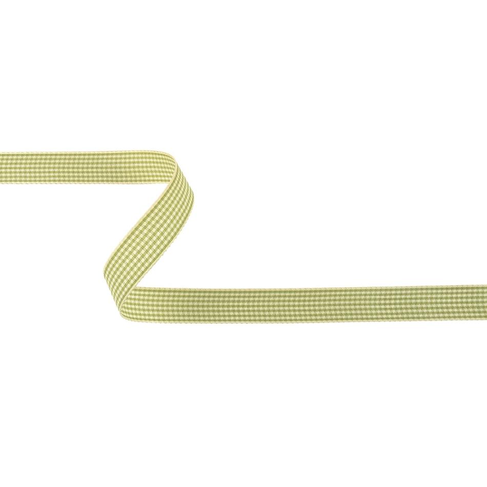 Woven | Lime And Cream Houndstooth Check Woven Ribbon – 0.625" Ribbons Woven