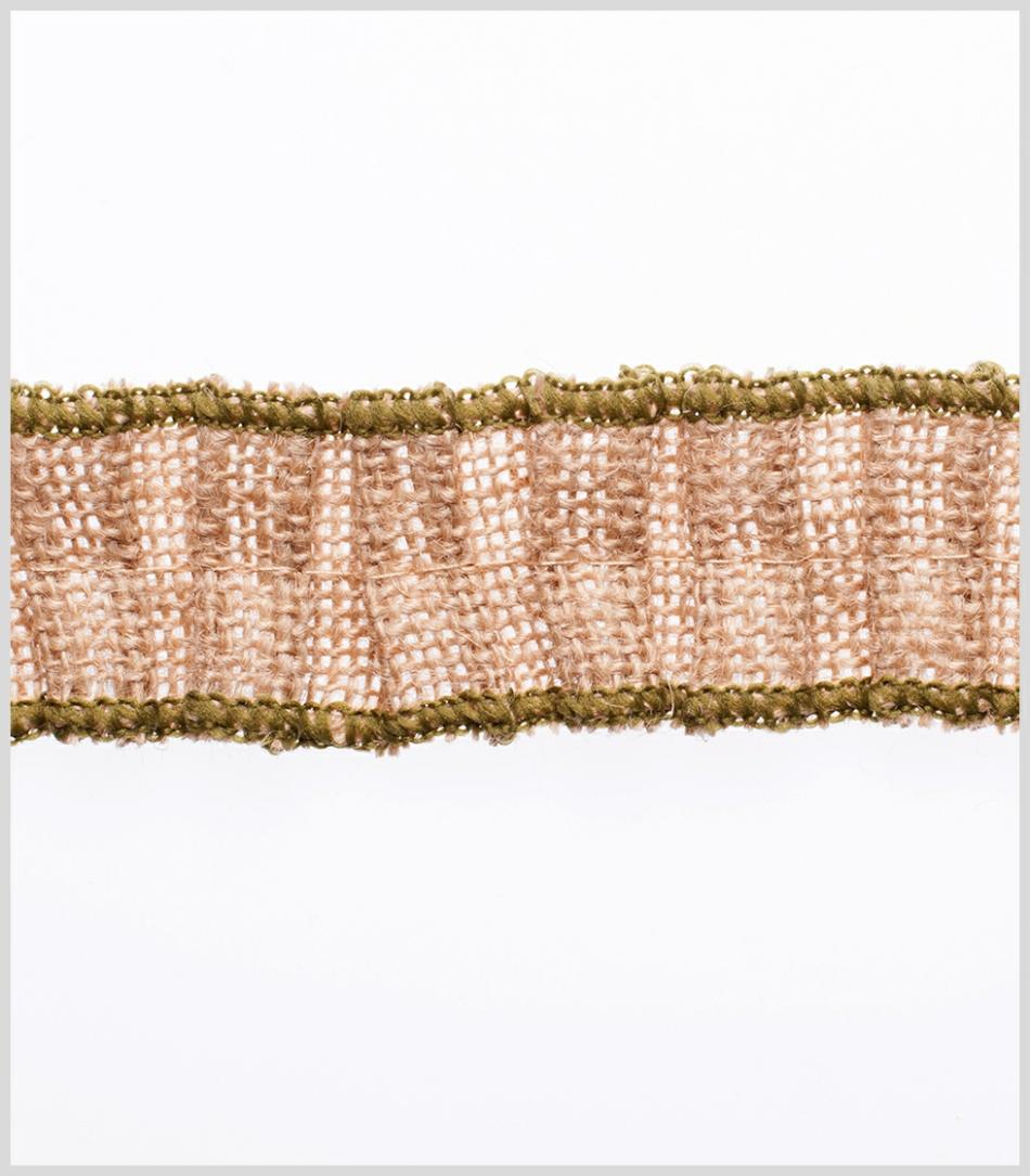 Woven | Olive Jute Trim Ribbons Olive