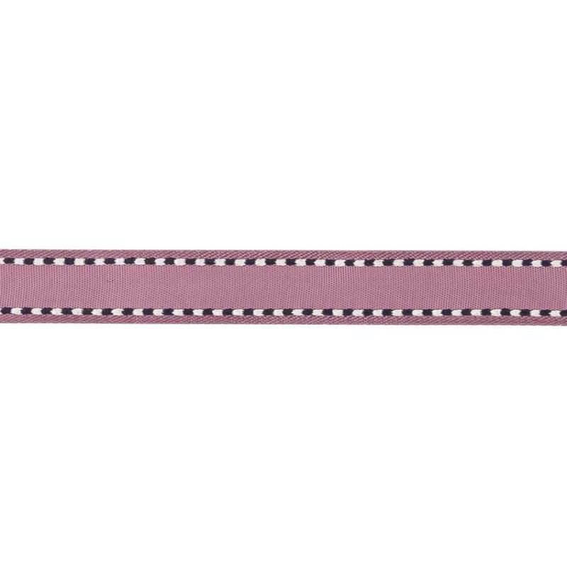 Woven | Purple Woven Ribbon With Navy And White Stitched Border – 0.375" Ribbons Navy Blazer