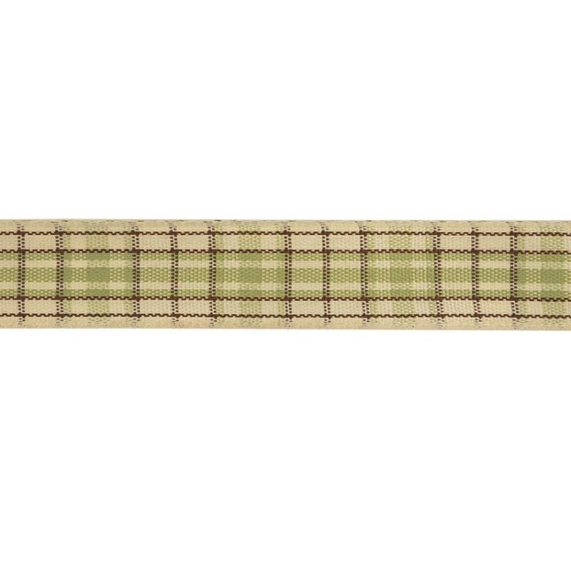 Woven | Sage, Brown And Vanilla Ice Plaid Woven Ribbon – 0.625" Ribbons Vanilla Ice