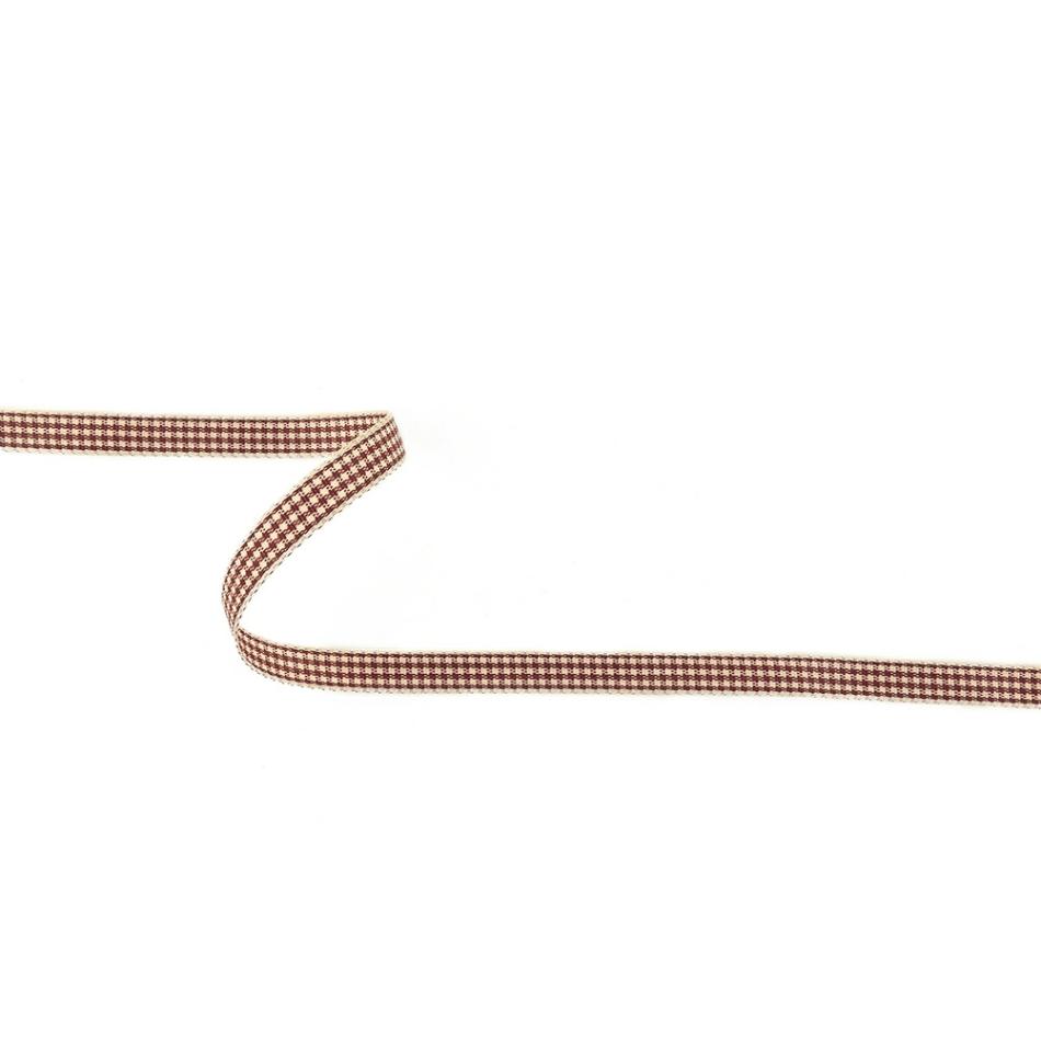 Woven | Wine And Cream Houndstooth Check Woven Ribbon – 0.375" Ribbons Woven