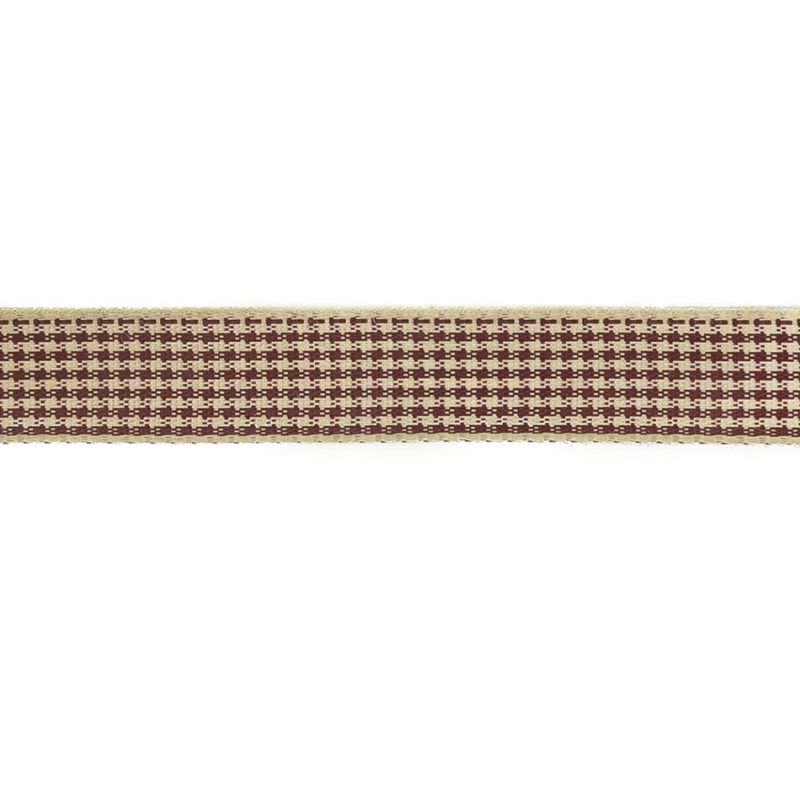 Woven | Wine And Cream Houndstooth Check Woven Ribbon – 0.625" Ribbons Woven