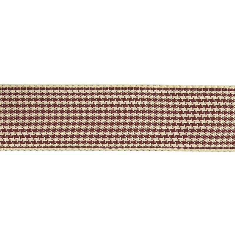 Woven | Wine And Cream Houndstooth Check Woven Ribbon – 1" Ribbons Woven