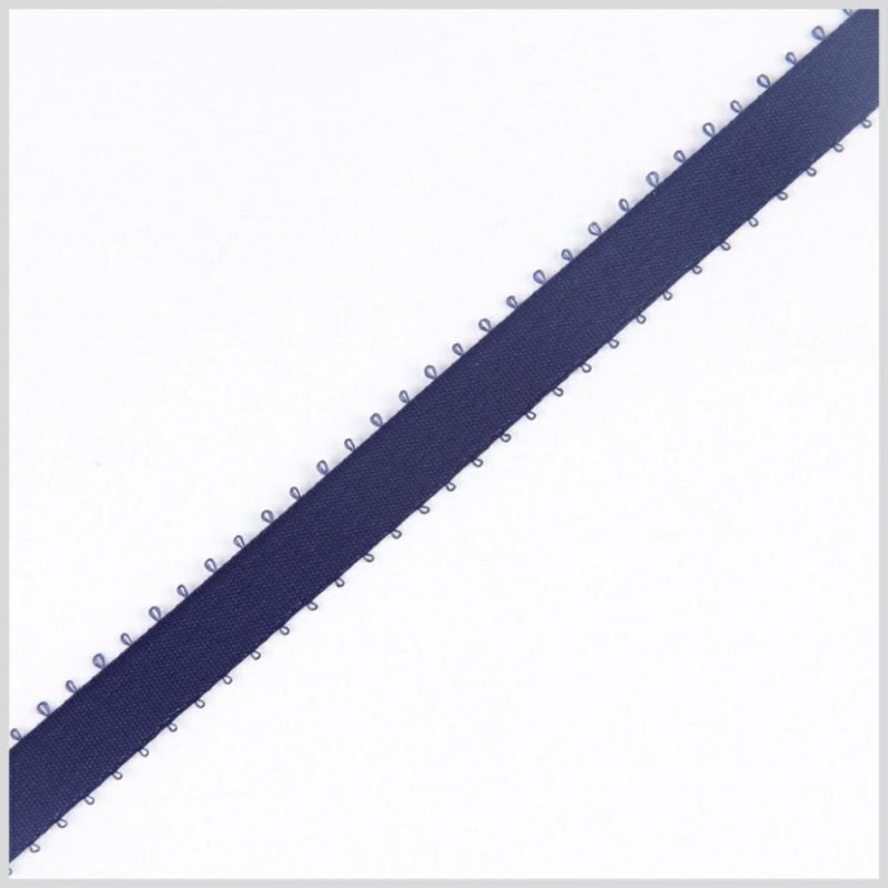 Double Face Satin | 3/8" Navy Double Face Feather Edge Satin Ribbon Double Face Satin Double Face Satin