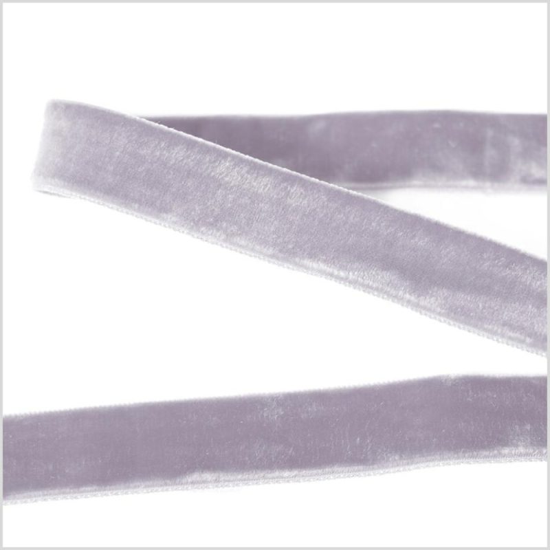 Double Face Velvet | Light Gray Double Face Velvet Ribbon – 0.875" Double Face Velvet Double Face Velvet