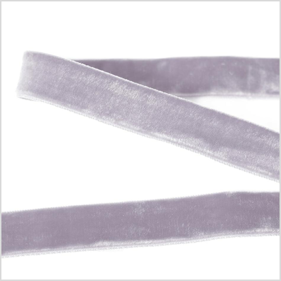 Double Face Velvet | Light Gray Double Face Velvet Ribbon – 0.875" Double Face Velvet Double Face Velvet