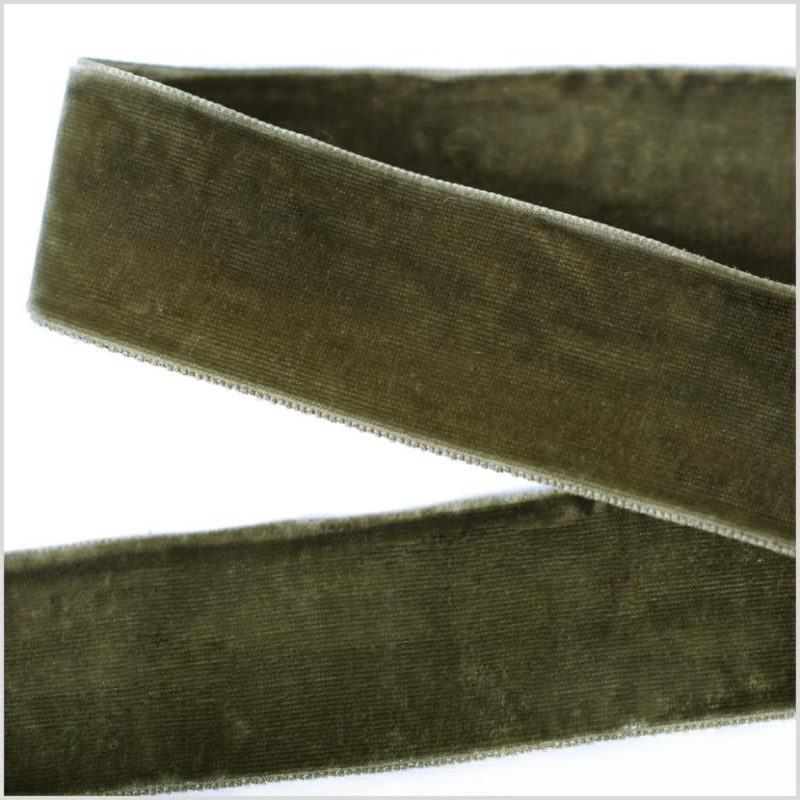 Double Face Velvet | Moss Grey Double Face Velvet Ribbon – 1.5" Double Face Velvet Double Face Velvet