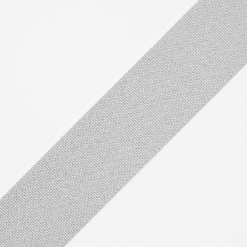 Grosgrain | Gray Stretch Grosgrain – 2" Grosgrain Gray