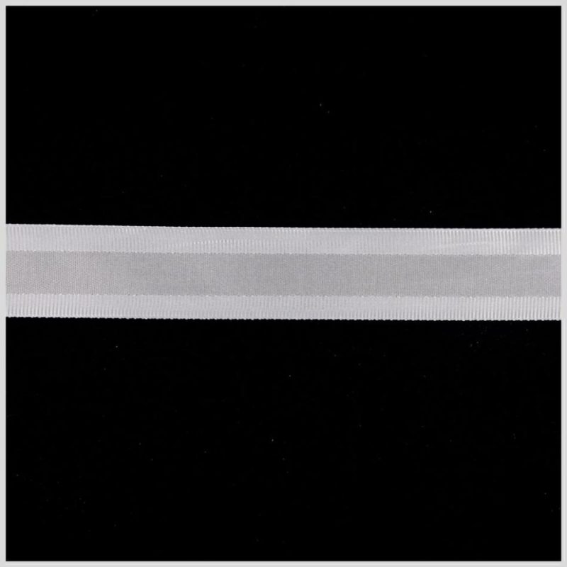 Grosgrain | 7/8" Millennium Silver Satin Grosgrain Ribbon Grosgrain Grosgrain