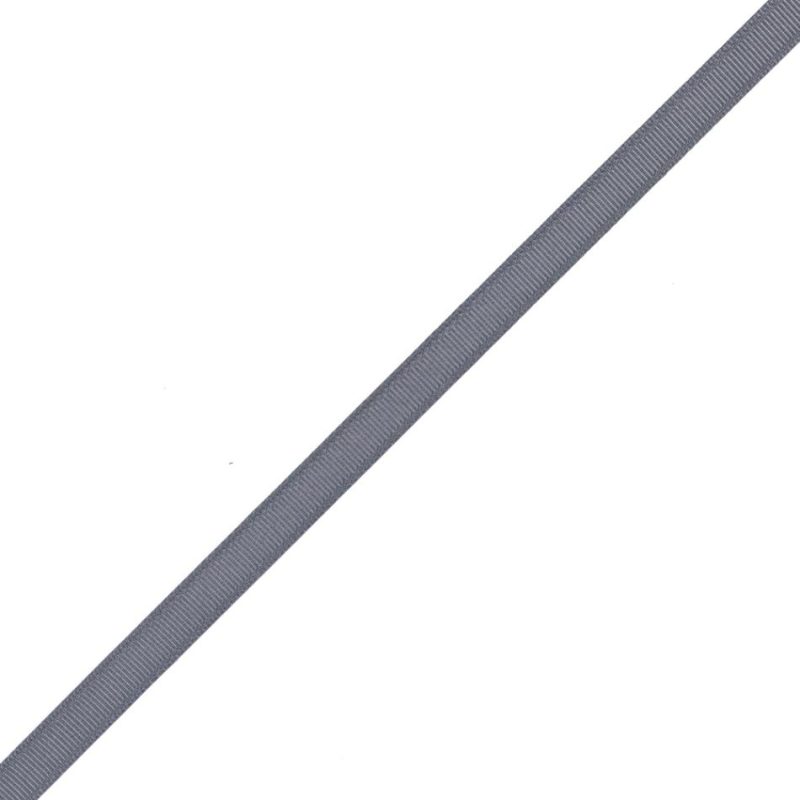 Grosgrain | Gray Grosgrain Ribbon – 0.375" Grosgrain Gray