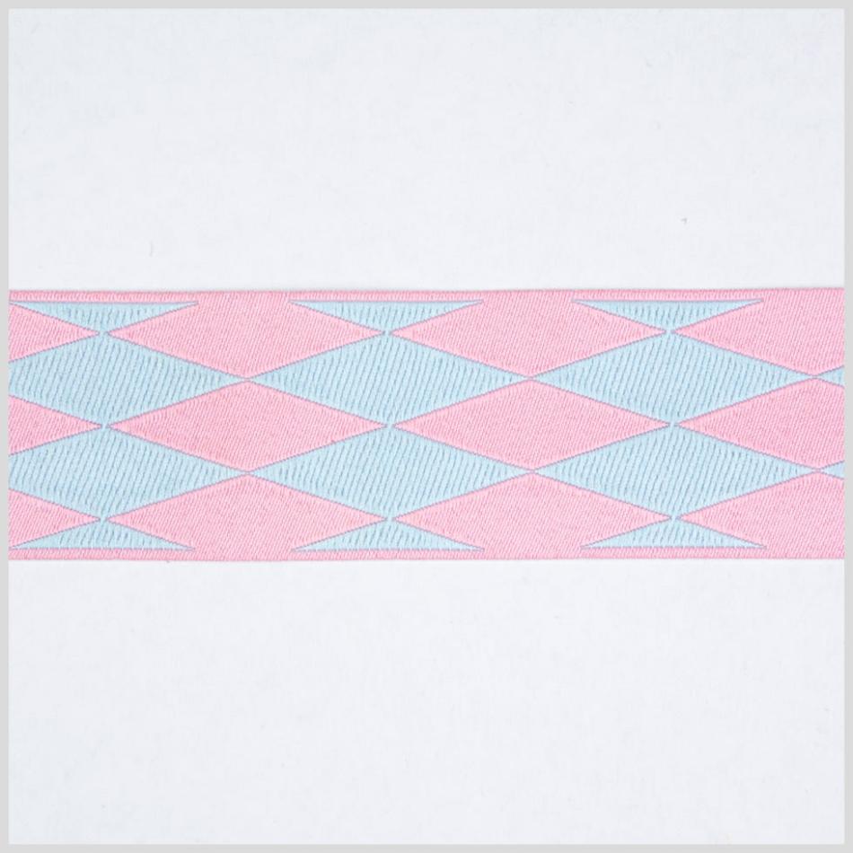 Jacquard | Hot Pink/Blue French Jacquard Ribbon Jacquard Hot Pink,Blue