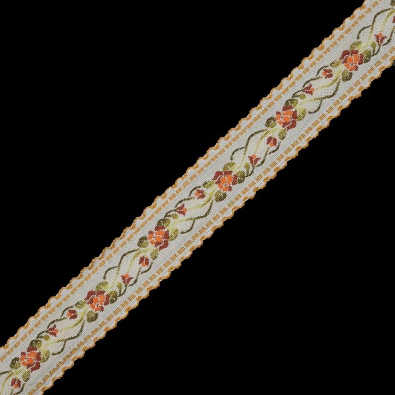 Jacquard | Mustard Yellow Floral Jacquard Ribbon – 1.25" Jacquard Jacquard