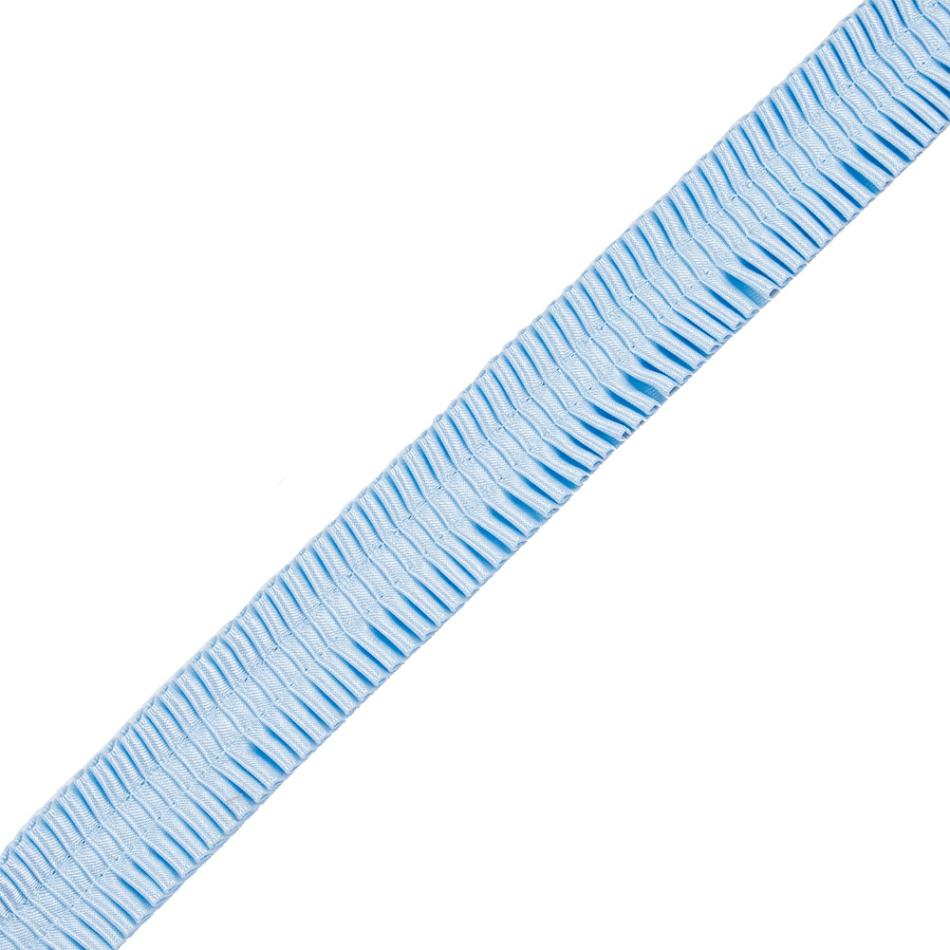 Pleated & Plisse | Sky Blue Deep Knife Pleated Trimming – 1" Pleated & Plisse Blue