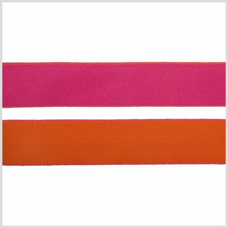 Reversible | 1" Hot Pink/Orange Reversible Ribbon Reversible Hot Pink,Orange