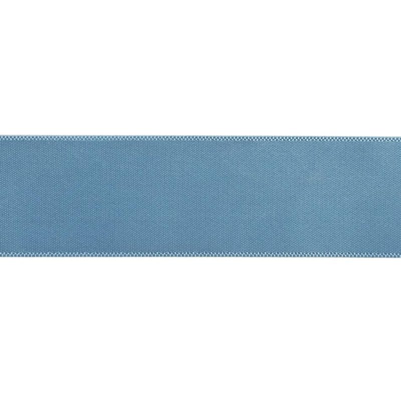 Satin | French Blue Single Faced Satin Ribbon – 1" Ribbons Satin